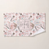 Lovely Shabby Chic Pink-kerstpatroon Bad Handdoek (Handdoek)