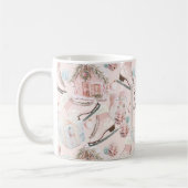 Lovely Shabby Chic Pink-kerstpatroon Koffiemok (Links)