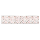 Lovely Shabby Chic Pink-kerstpatroon Korte Tafelloper (Horizontaal)