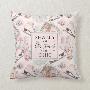 Lovely Shabby Chic Pink-kerstpatroon Kussen