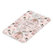 Lovely Shabby Chic Pink-kerstpatroon Magneet (Linkerzijde)