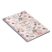 Lovely Shabby Chic Pink-kerstpatroon Notitieboek (Rechterzijde)