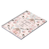 Lovely Shabby Chic Pink-kerstpatroon Notitieboek (Linkerzijde)