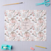 Lovely Shabby Chic Pink-kerstpatroon Tissuepapier (Craft)