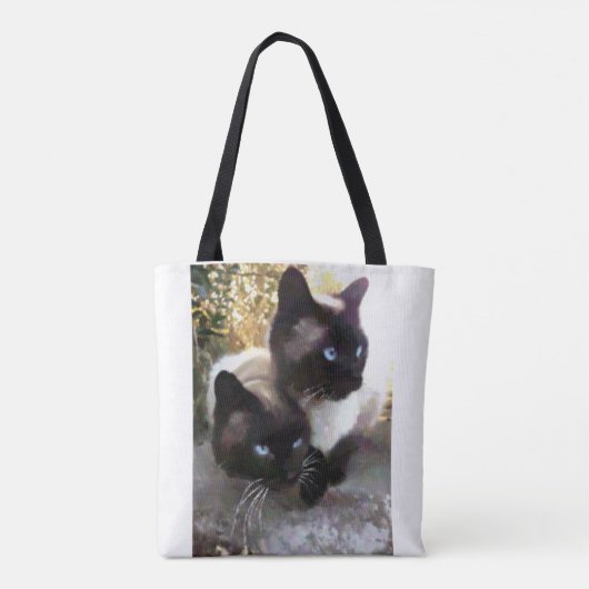 Lovely siamese tote bag (Achterkant)