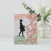 Lovely Silhouette Girl Briefkaart (Staand voorkant)