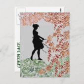 Lovely Silhouette Girl Briefkaart (Voorkant / Achterkant)