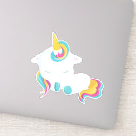 Lovely Slapende Unicorn Sticker