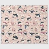 lovely snow man design cadeaupapier (Vlak)