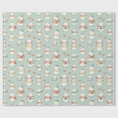 lovely snow man design cadeaupapier (Vlak)