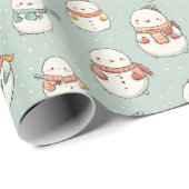 lovely snow man design cadeaupapier (Rol Hoek)