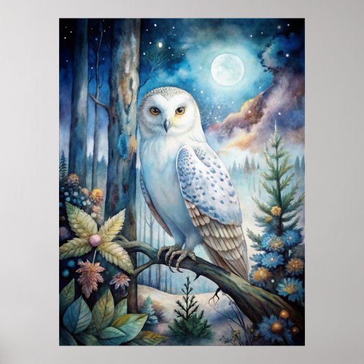Lovely Snowy Owl Poster (Voorkant)