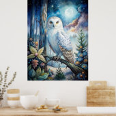 Lovely Snowy Owl Poster (Keuken)