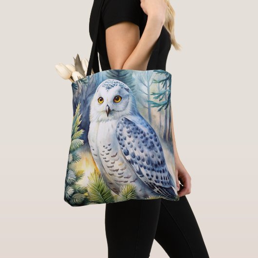 Lovely Snowy Owl Tote Bag (Dichtbij)