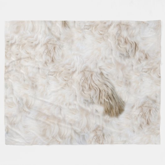 LOVELY SOFT CURLY DOG FUR BLANKET FLEECE DEKEN (Voorkant (Horizontaal))