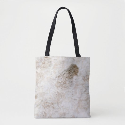 LOVELY SOFT CURLY DOG FUR BLANKET TOTE BAG (Voorkant)