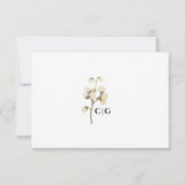 Lovely Soft Floral Botanical Foliage Wedding RSVP Kaartje (Achterkant)