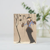 Lovely Sparrow by George Barbier Briefkaart (Staand voorkant)