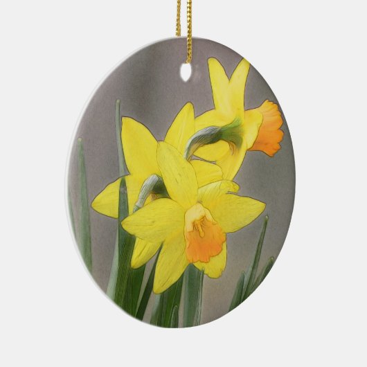Lovely Spring Daffodils Keramisch Ornament (Rechts)
