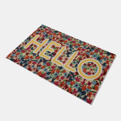  Lovely Spring Flowers Doormat, Hello   Deurmat (Schuin)