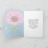 Lovely Spring Pink Daisies Happy Birthday Kaart (Binnen)