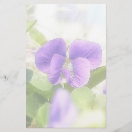 Lovely Spring Violet Briefpapier (Voorkant)