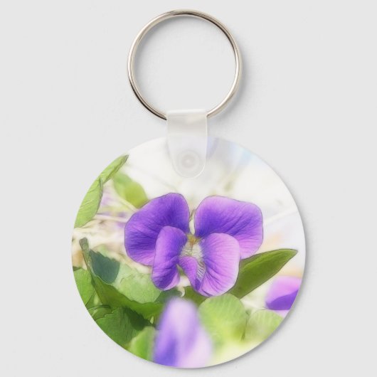 Lovely Spring Violet Sleutelhanger (Voorkant)