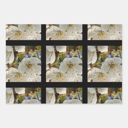 Lovely Springflower Grid Inpakpapier Vel (Voorkant 3)