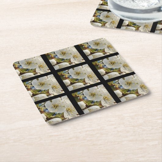 Lovely Springflower Grid Kartonnen Onderzetters (Schuin)