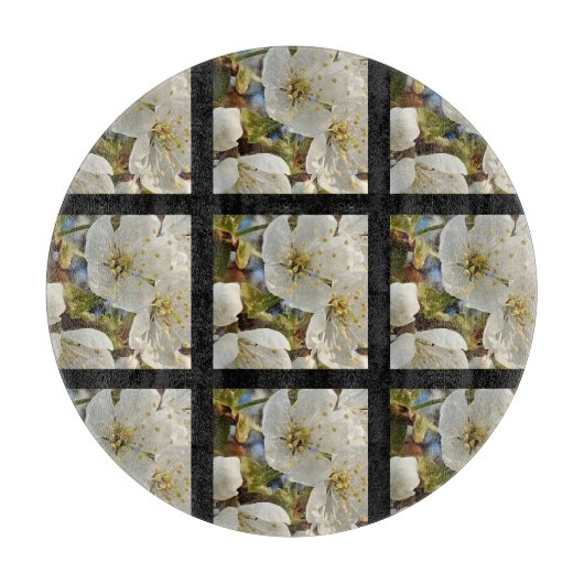 Lovely Springflower Grid Snijplank (Voorkant)