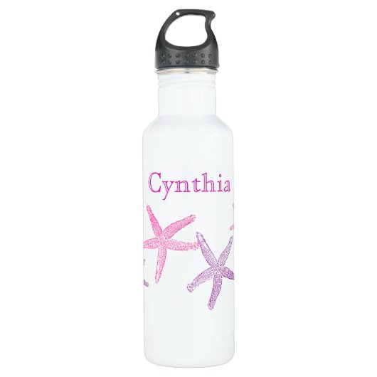 Lovely Starfish Personalized Waterfles (Voorkant)