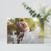 Lovely Stylish Calligraphy Wedding Bedankkaart (Staand voorkant)