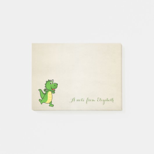 Lovely Stylish, Happy Crocodile Post-it® Notes (Voorkant)