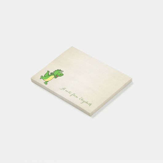 Lovely Stylish, Happy Crocodile Post-it® Notes (Schuin)