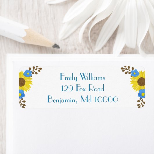 Lovely Sunflower Galore Etiket (Insitu)