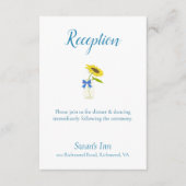 Lovely Sunflower Reception Informatiekaartje (Voorkant)