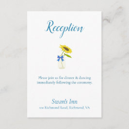 Lovely Sunflower Reception Informatiekaartje