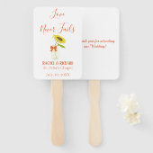 Lovely Sunflower Vase Wedding Handwaaier (Voorkant en achterkant)