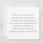 Lovely Sunflowers 3D Mother's Day Kaart (Achterkant)