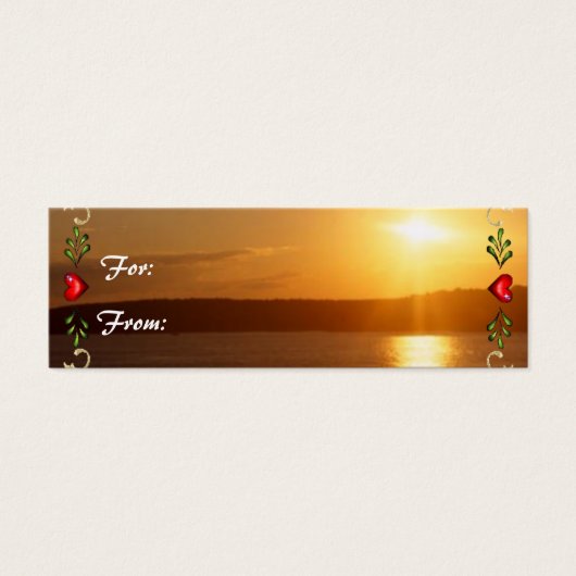 Lovely Sunshine Gift Label Mini Visitekaartjes (Voorkant)