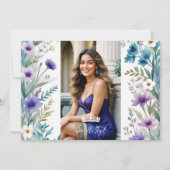 Lovely Sweet Floral Garland Spanish Photo Mis XV I Kaart (Voorkant)