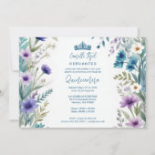 Lovely Sweet Floral Garland Spanish Photo Mis XV I Kaart (Achterkant)