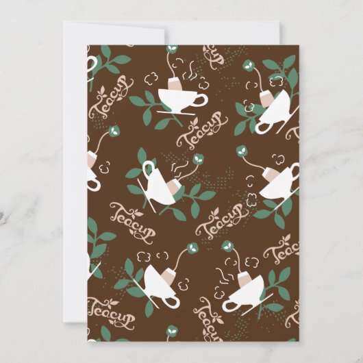 Lovely Teacup Delicious Tea Feestdagenkaart (Voorkant)