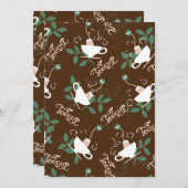 Lovely Teacup Delicious Tea Feestdagenkaart (Voorkant / Achterkant)