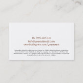 Lovely Teddy Bear Babysit & Childcare Kaart Visitekaartje (Achterkant)