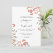 Lovely Tiny Blush flower bos Whimsical Kaart (Staand voorkant)