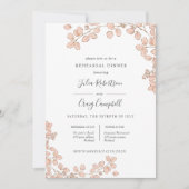 Lovely Tiny laat roze Whimsical Rehearsal Dinner Kaart (Voorkant)