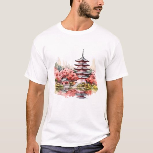 Lovely traditional Japanese design T-shirt (Voorkant)