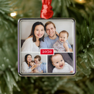 Lovely Trio EDITABLE COLOR Personalized Ornaming Metalen Ornament