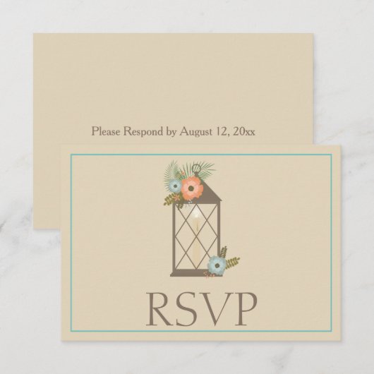 Lovely Tropical Response RSVP (Voorkant / Achterkant)